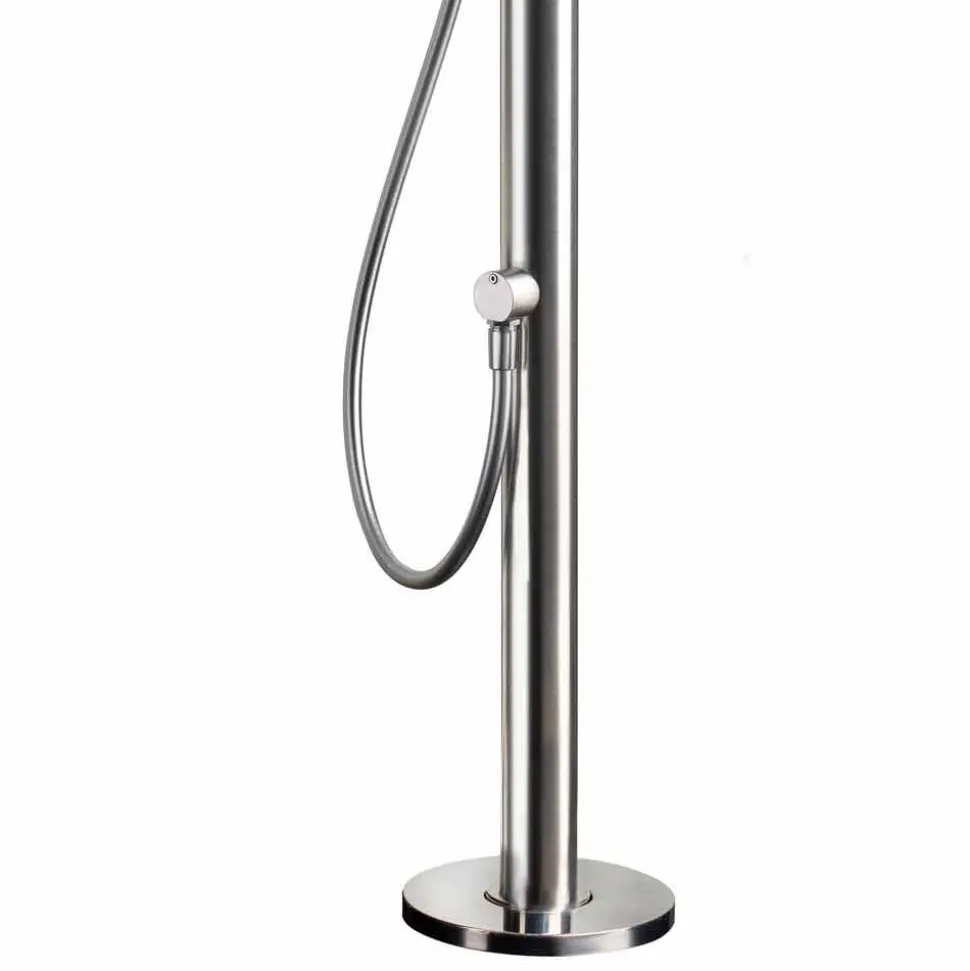 Colonna Doccia da Giardino in Acciaio Inox con Doccetta Made in Italy - Marlen