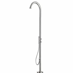 Colonna Doccia da Giardino in Acciaio Inox con Doccetta Made in Italy - Marlen
