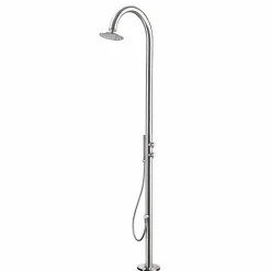 Colonna Doccia da Giardino in Acciaio Inox con Doccetta Made in Italy - Marlen