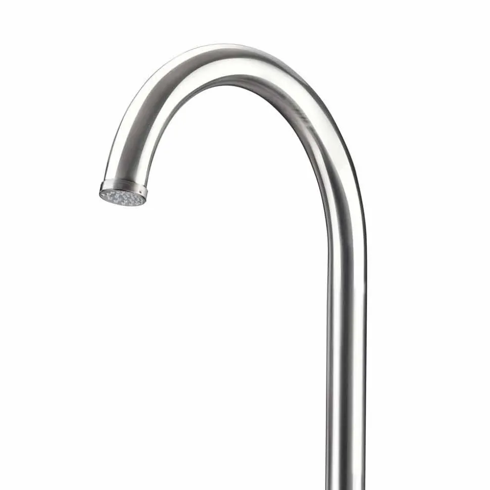 Colonna Doccia da Giardino in Acciaio Inox con Doccetta Made in Italy - Marlen