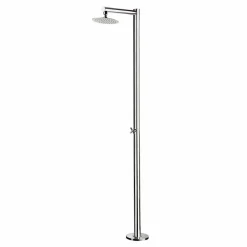 Colonna Doccia da Giardino in Acciaio Inox Cromato Made in Italy - Modeo