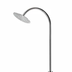Colonna Doccia Esterna in Acciaio Cromato con Miscelatore Made in Italy - Norton