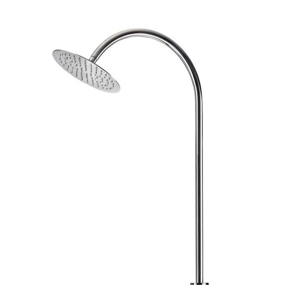 Colonna Doccia Esterna in Acciaio Cromato con Miscelatore Made in Italy - Norton