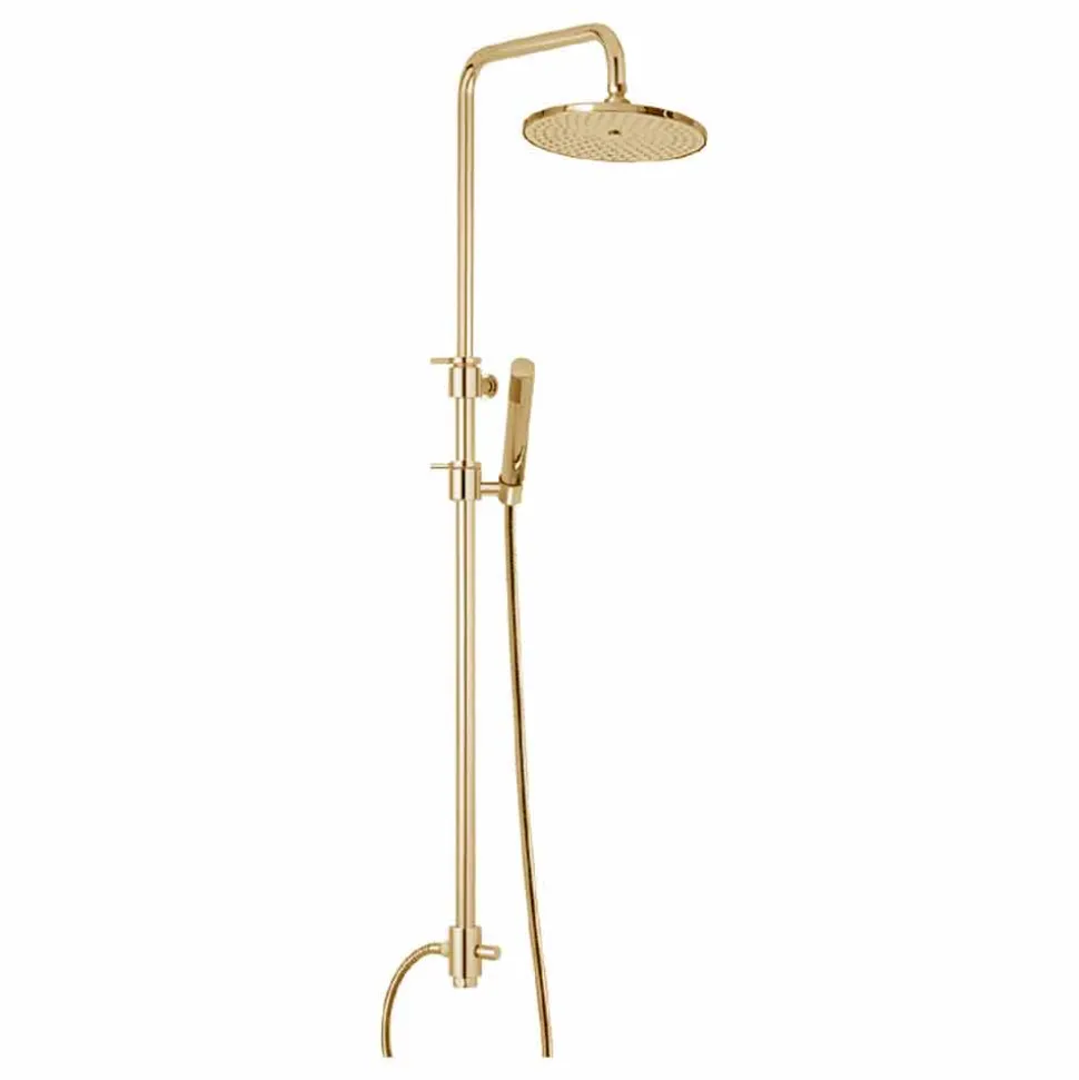 Colonna Doccia in Ottone con Doccia in Abs e Soffione Made in Italy - Cappa