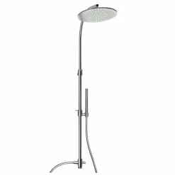 Colonna Doccia in Ottone con Soffione Rotondo in Acciaio Made in Italy - Kennedy