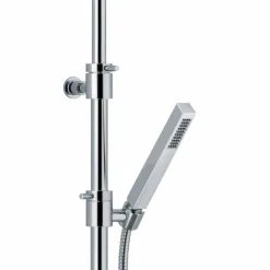 Colonna Doccia in Ottone Cromato con Flessibile e Doccetta Made in Italy - Griso