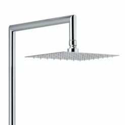 Colonna Doccia in Ottone Cromato con Flessibile e Doccetta Made in Italy - Griso