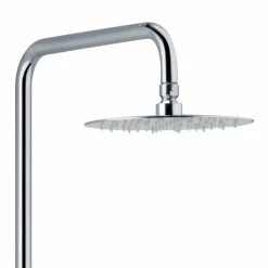 Colonna Doccia in Ottone Cromato con Soffione Rotondo Made in Italy - Griso