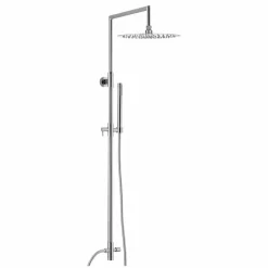 Colonna Doccia in Ottone Cromato con Soffione Ultraslim Made in Italy - Primo