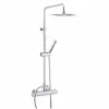 Colonna Doccia in Ottone Cromato con Soffione Quadrato Made in Italy - Studio
