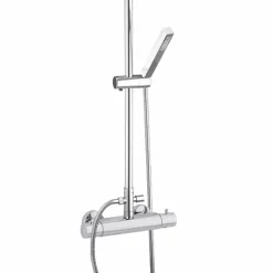 Colonna Doccia in Ottone Cromato con Soffione Quadrato Made in Italy - Studio