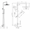 Colonna Doccia in Ottone Cromato con Doccetta in Abs Made in Italy - Selvio