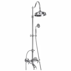 Colonna Doccia Orientabile in Ottone con Gruppo Vasca Made in Italy - Fedrio