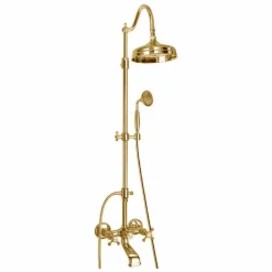 Colonna Doccia Orientabile in Ottone con Gruppo Vasca Made in Italy - Fedrio