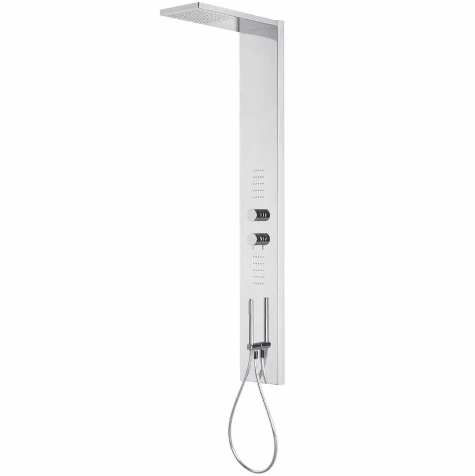 Colonna Doccia Pannello in Acciaio con Soffione a Pioggia Made in Italy - Sailor