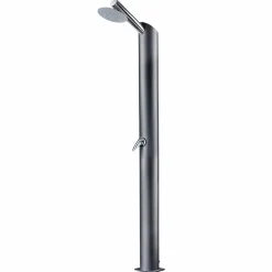 Colonna Doccia Solare da Giardino in Acciaio Inox Nero Made in Italy - Werner