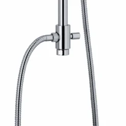 Colonna Doccia Telescopica in Ottone con Soffione Rotondo Made in Italy - Lenio