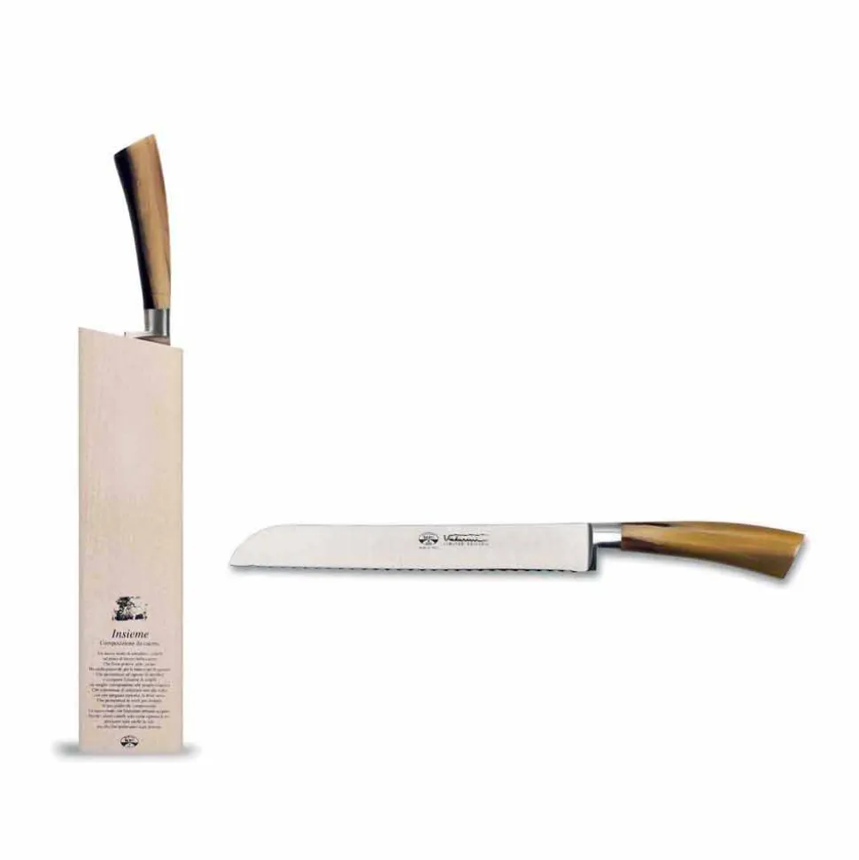 Coltello da Pane Insieme con Ceppo, Berti in Esclusiva per Viadurini - Gualdo