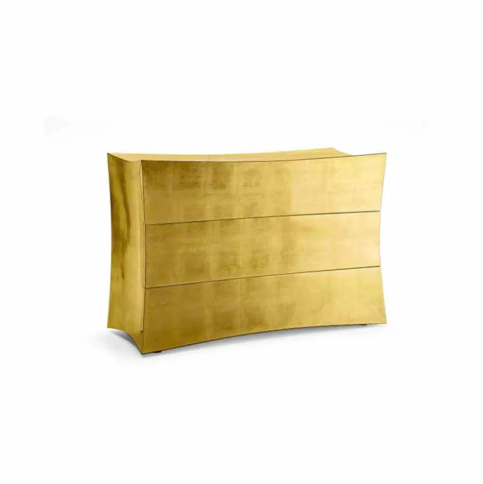 Comò a 3 cassetti in MDF design moderno, made in Italy, Isidoro