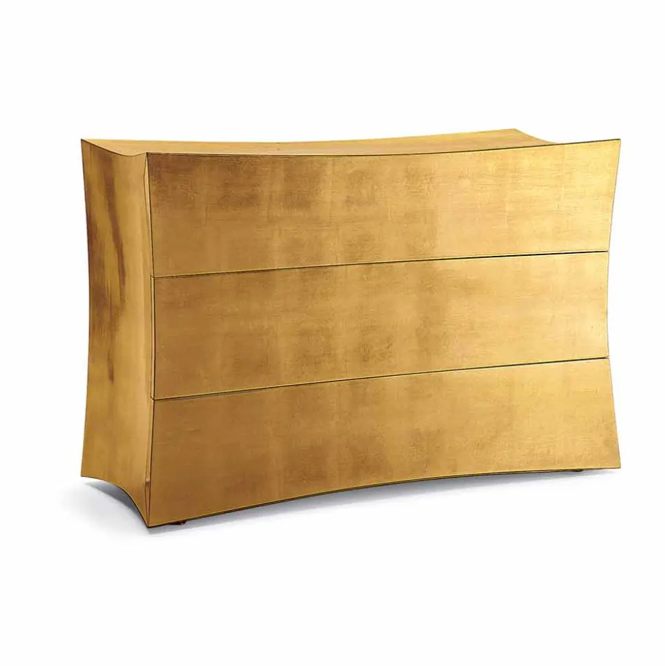Comò a 3 cassetti in MDF design moderno, made in Italy, Isidoro