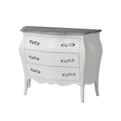 Comò Bombato con 3 Cassetti in Diverse Finiture Made in Italy - Gamad