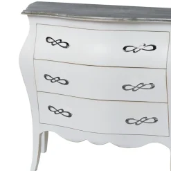 Comò Bombato con 3 Cassetti in Diverse Finiture Made in Italy - Gamad