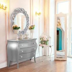 Comò Bombato con 3 Cassetti in Diverse Finiture Made in Italy - Gamad