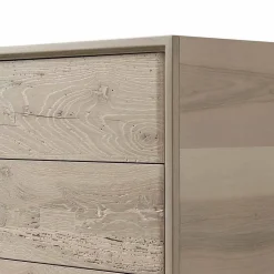 Comò 3 cassetti noce design moderno, l.131xp.55xh.80 cm, Sandro
