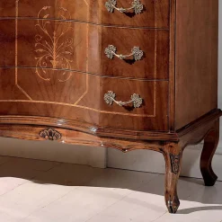 Comò Classico con 8 Cassetti in Legno Noce Bassano Made in Italy - Luxury