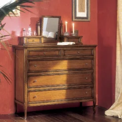 Comò con 5 Cassetti in Legno Bassano Francia Realizzato in Italia - Hadad