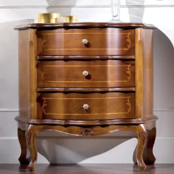 Comò 3 o 4 Cassetti in Legno Intarsiato di Lusso Made in Italy - Leonor