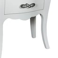 Comodino Bicolore Cipria e Bianco Consumato Made in Italy - Mantis