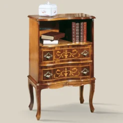 Comodino Classico in Legno di Noce con Cassetti Made in Italy - Elegant
