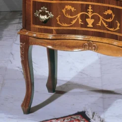 Comodino Classico in Legno di Noce con Cassetti Made in Italy - Elegant