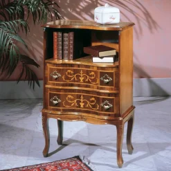 Comodino Classico in Legno di Noce con Cassetti Made in Italy - Elegant