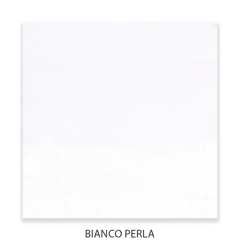 Comodino con 2 Cassetti in Finitura Bianco Perla Made in Italy - Bacau