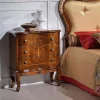 Comodino con 3 Cassetti in Legno di Noce Bassano Made in Italy - Luxury