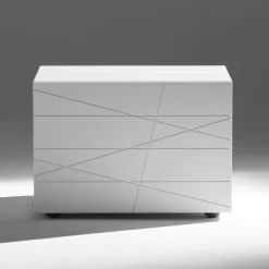 Comodino con 1 Cassetto in Agglomerato Ligneo Verniciato - Leone