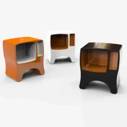 Comodino Design in Solid Surface Catodico Made in Italy