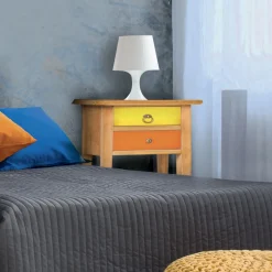 Comodino in Legno con 2 Cassetti Colorati Made in Italy - Varuna
