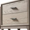 Comodino moderno 2 cassetti in rovere antico, l.60xp.42 cm, Margo
