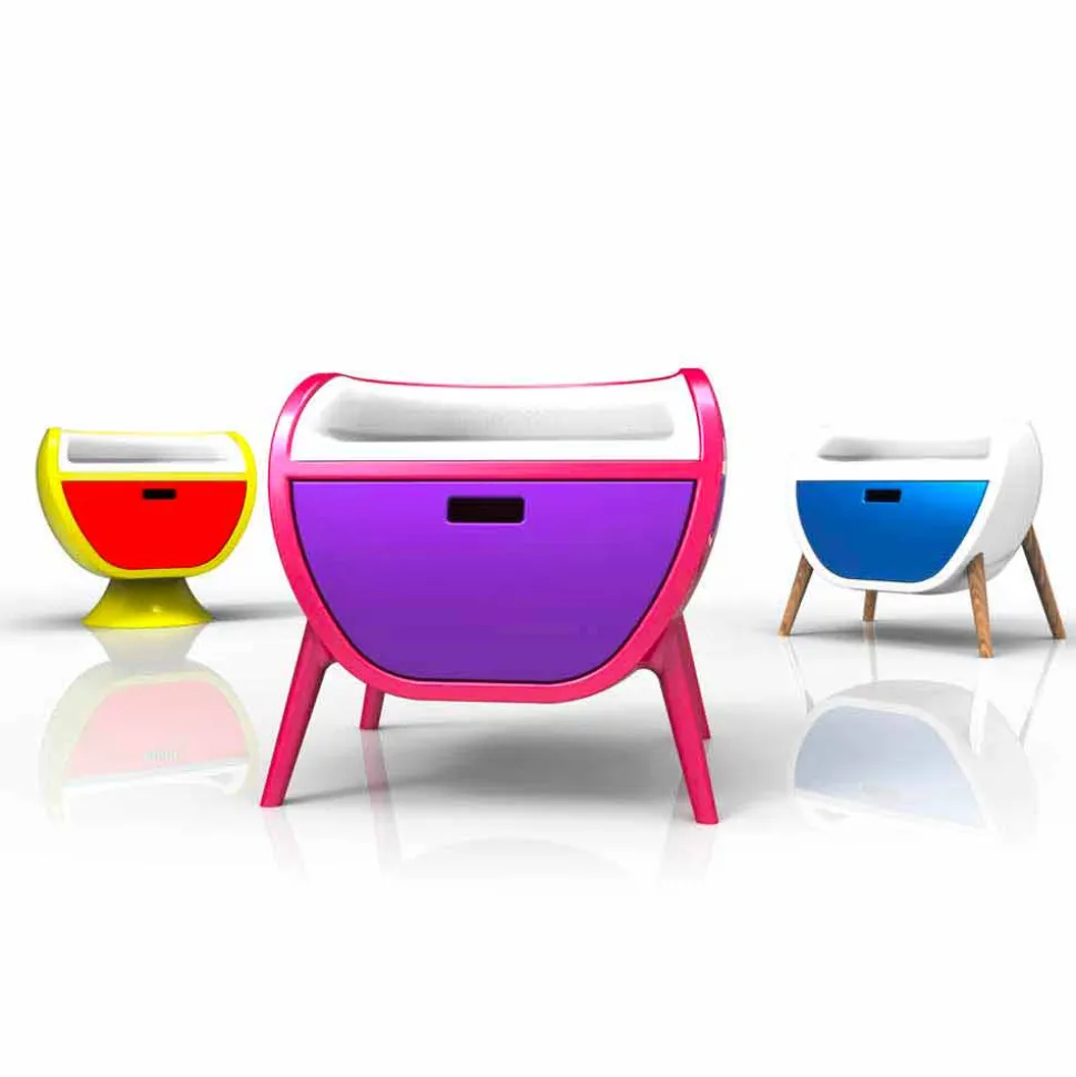Comodino Moderno Design Gauche Made in Italy