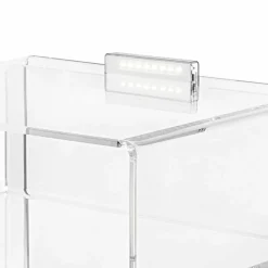 Comodino trasparente con luce LED illuminabile al tocco Adelia