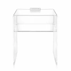 Comodino trasparente con luce LED illuminabile al tocco Adelia