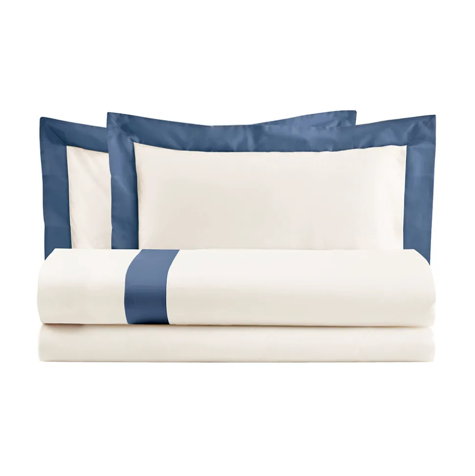Completo Copripiumino King Size in 100% Cotone e 10% Raso di Cotone - Dettaglio