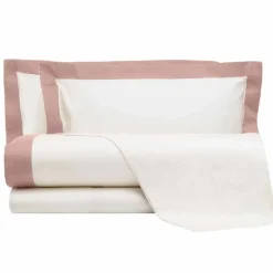 Completo Lenzuola da Letto Matrimoniale in Raso con Bordi Colorati - Giacinto