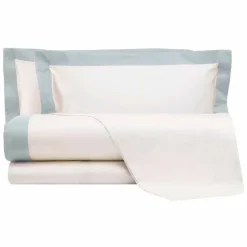 Completo Lenzuola da Letto Matrimoniale in Raso con Bordi Colorati - Giacinto