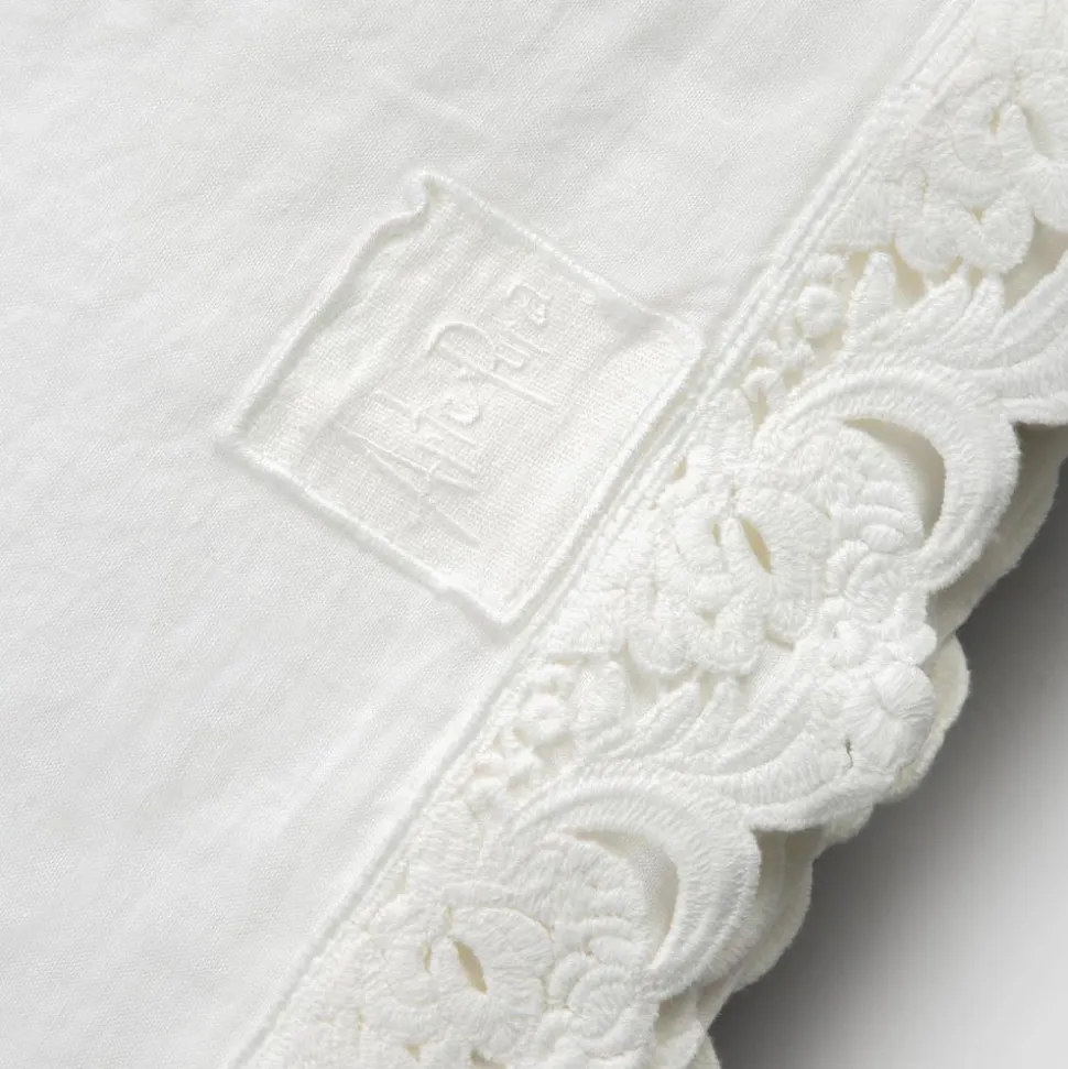 Completo Lenzuola Matrimoniale in Lino Leggero e Pizzo Armonia 2 Colori - Dettox