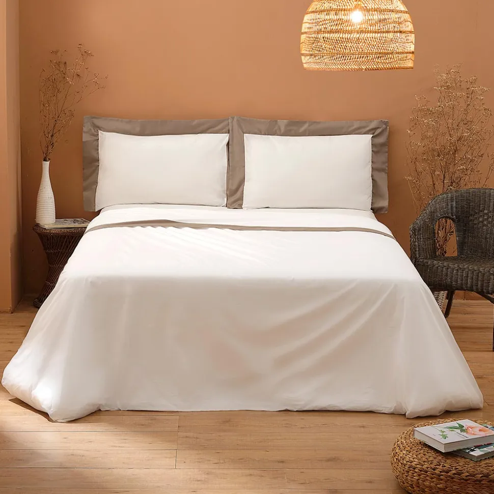 Completo Letto King Size in 100% Cotone e 10% Raso di Cotone - Dettaglio