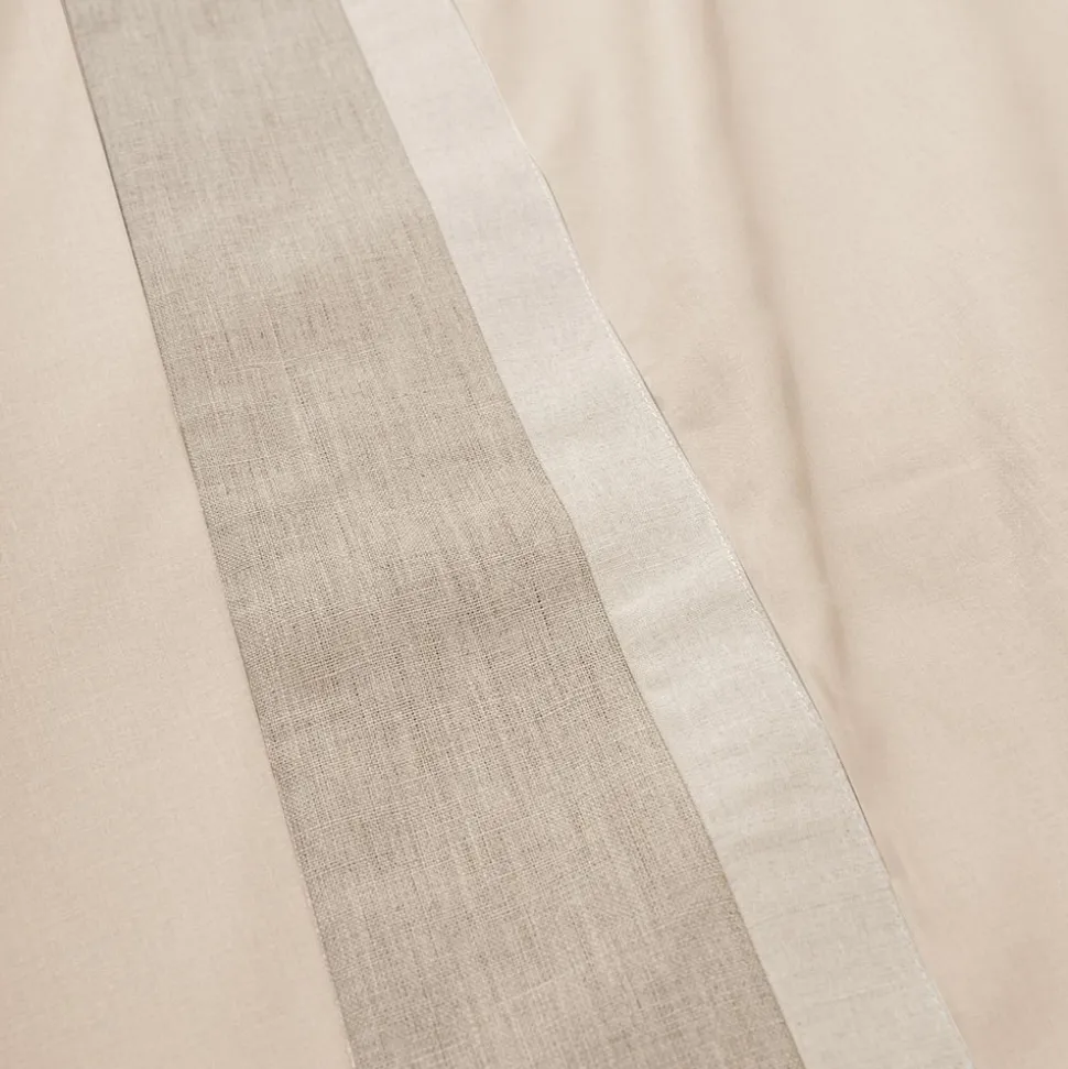 Completo Letto Matrimoniale in 90% Cotone e 10% Lino Made in Italy - Nestle